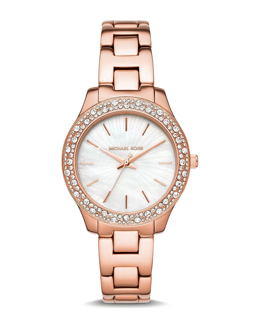 Michael Kors Women's Liliane Rose Gold-tone Stainless Steel Bracelet Watch 36mm