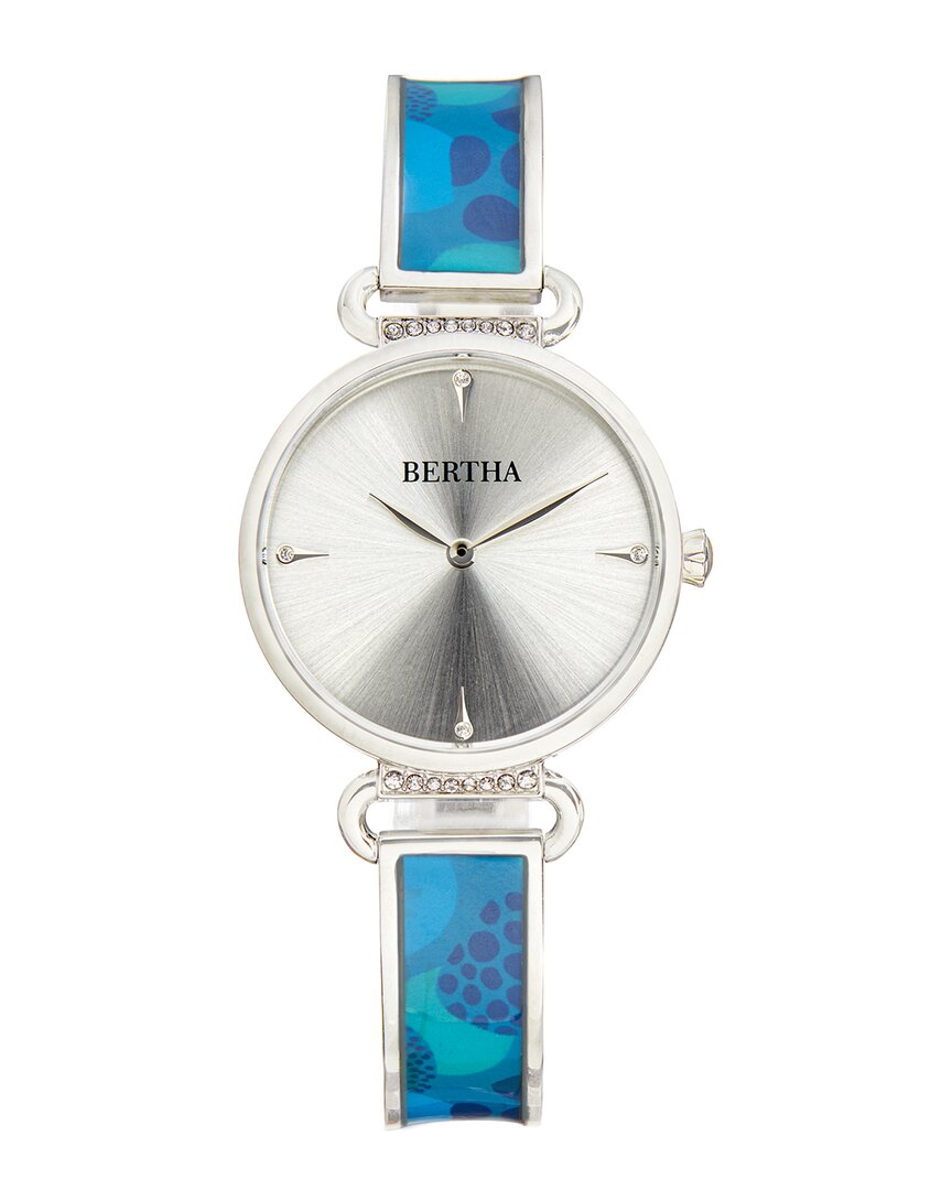 Bertha Katherine Quartz Crystal Silver Dial Ladies Watch Bthbs1302