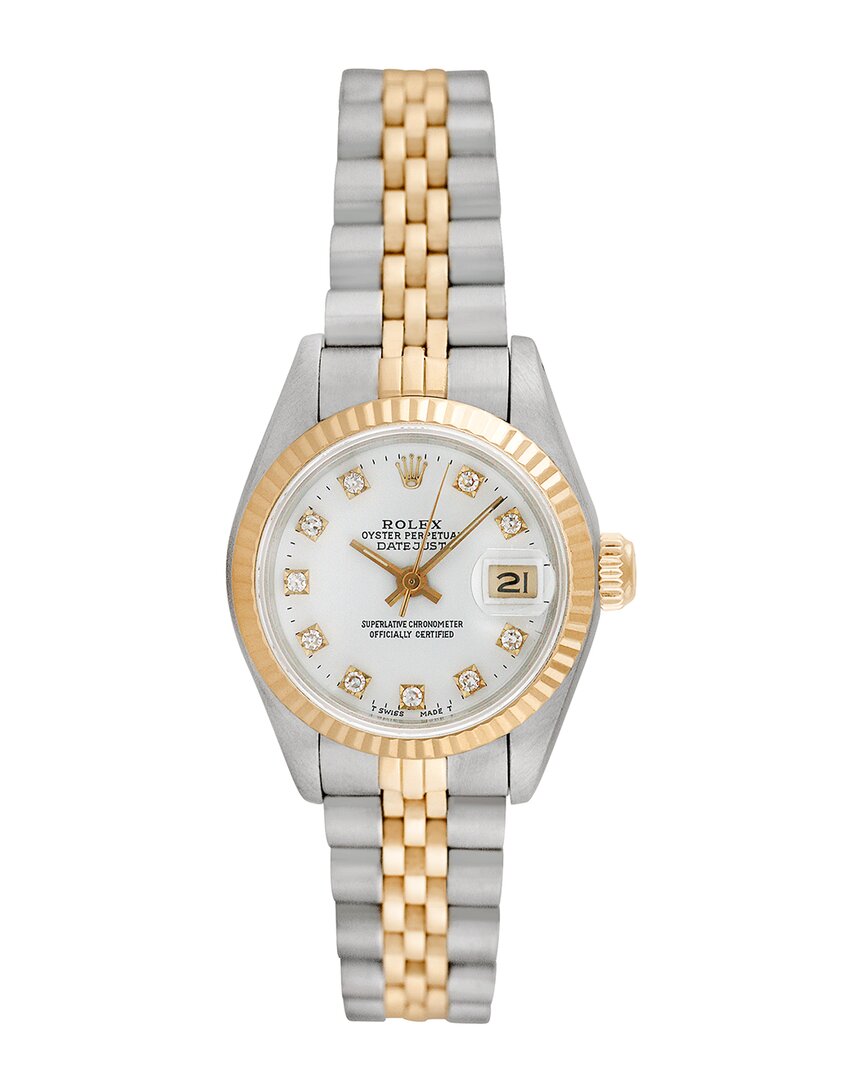 Heritage Rolex Rolex Women's Datejust Diamond Watch, Circa 1980s/1990s (authentic )