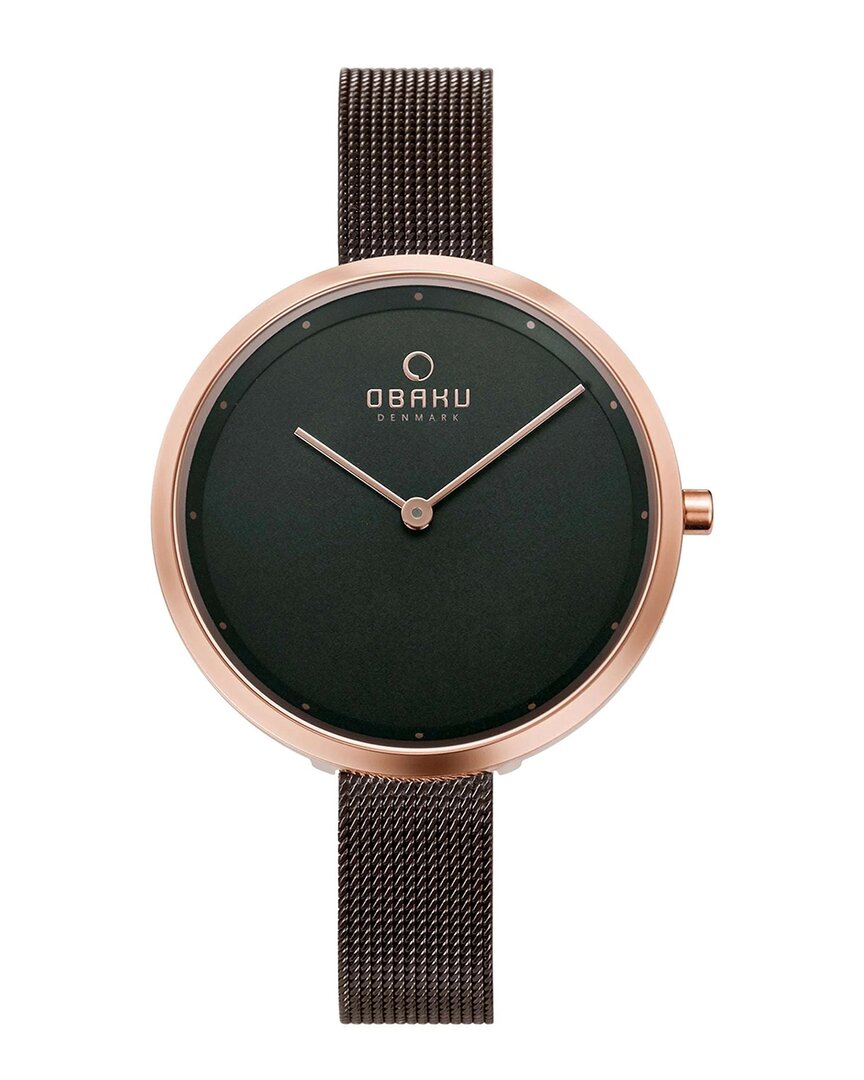 Obaku Classic Quartz Brown Dial Ladies Watch V227lxvnmn