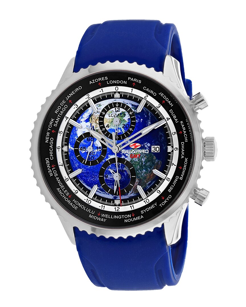 Seapro Meridian World Timer Gmt Blue Dial Mens Watch Sp7521