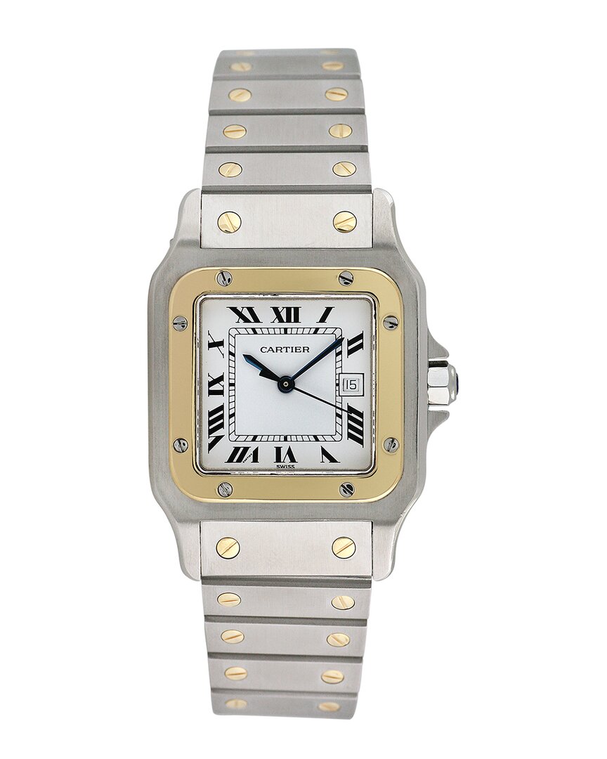 Cartier Men's Santos Galbee Watch, Circa 1990s (authentic ) In Metallic