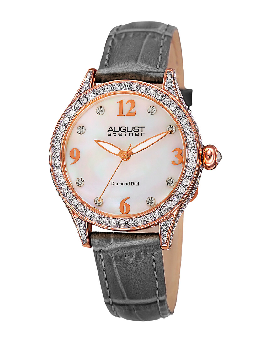 August Steiner Women's Genuine Leather Watch