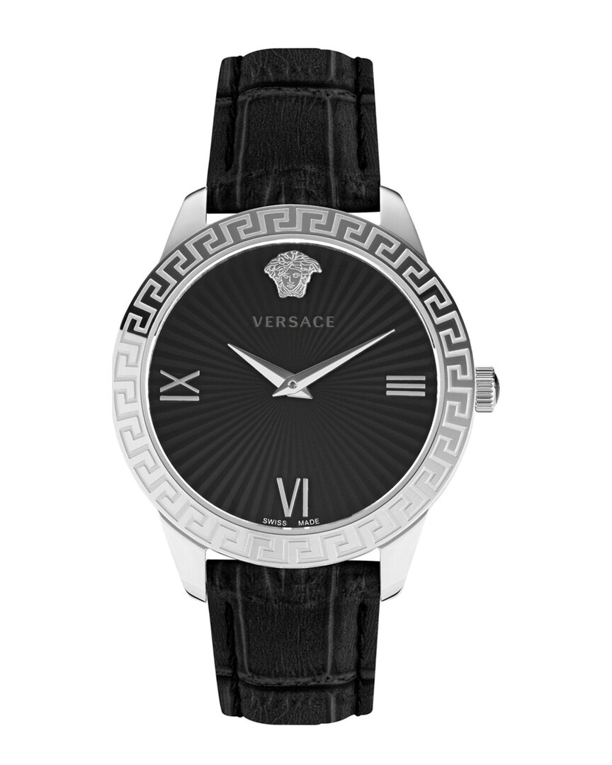 Versace Women's Greca Signature Watch In Black
