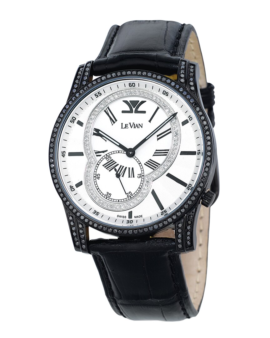 Le Vian ® Unisex Marsais Diamond Watch In Black