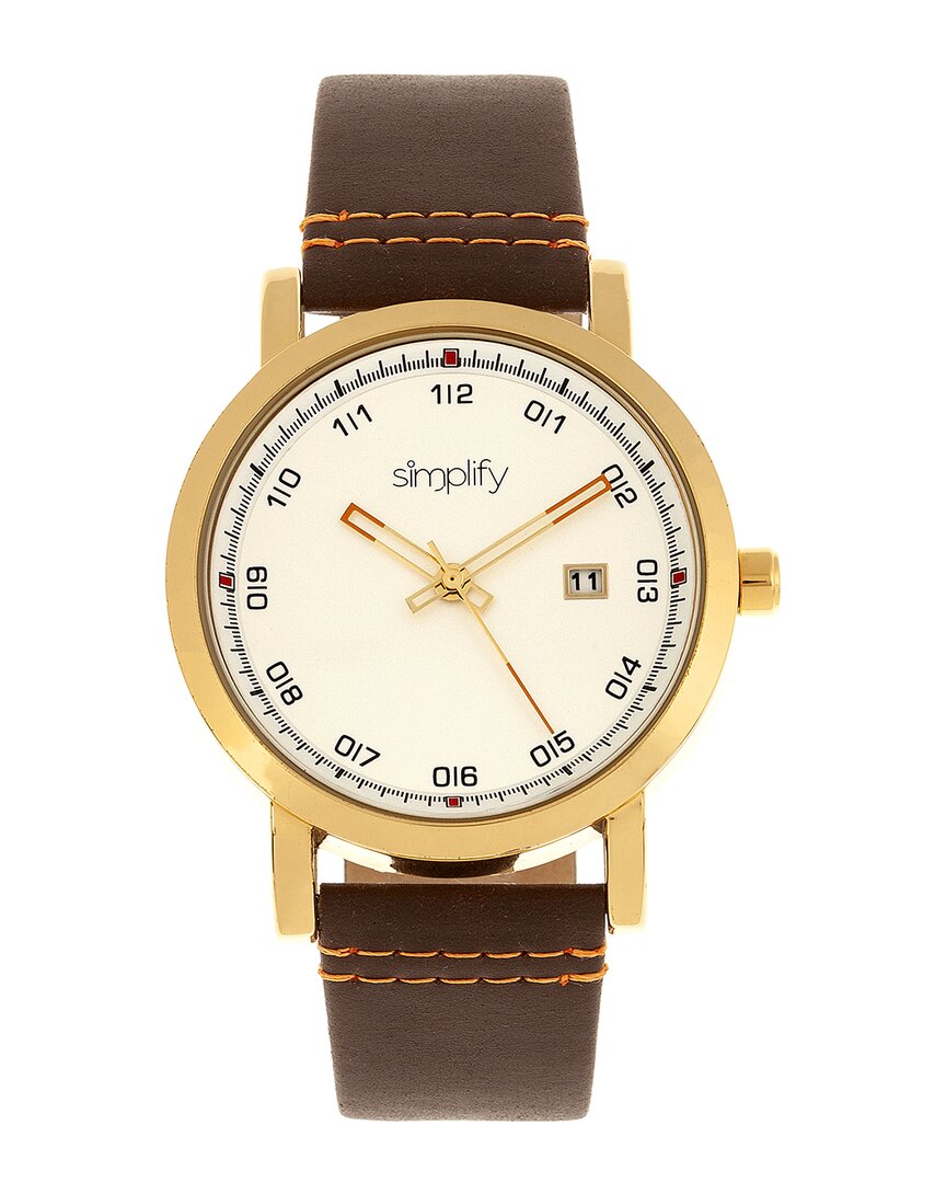 Simplify Unisex The 5300 Watch In Brown