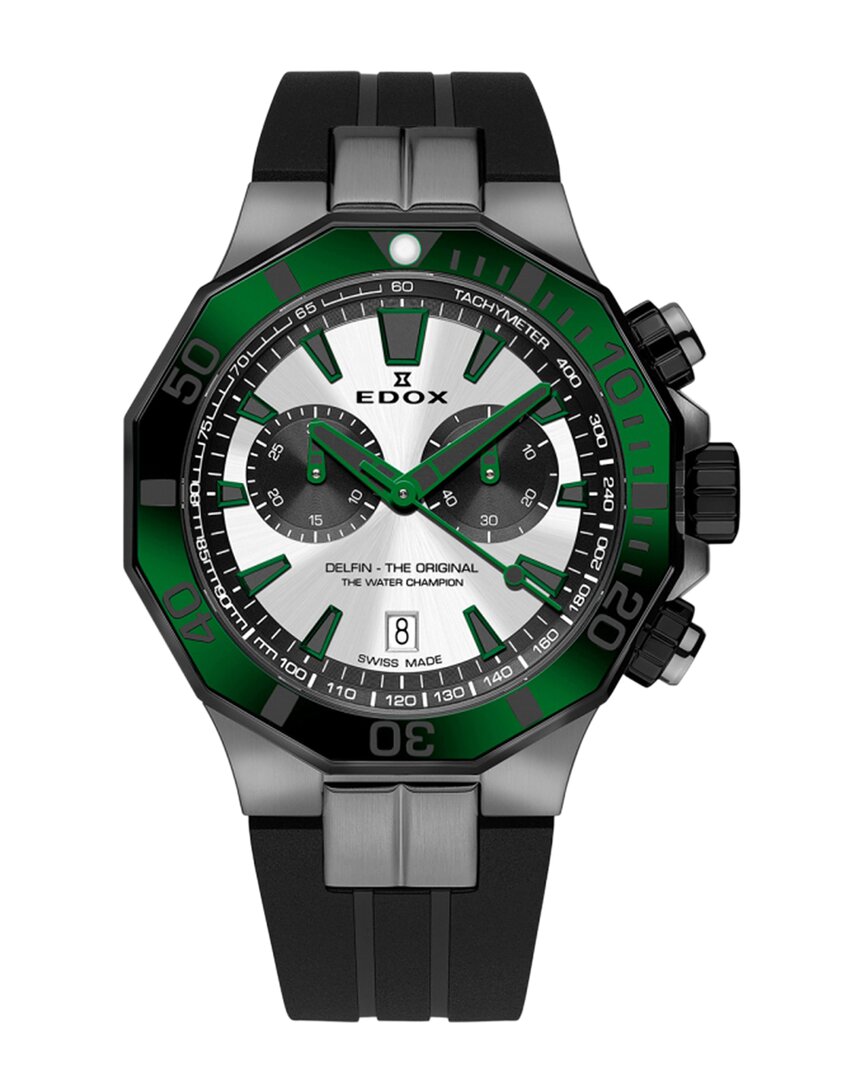 Edox Men's Delfin The Original Watch In Green