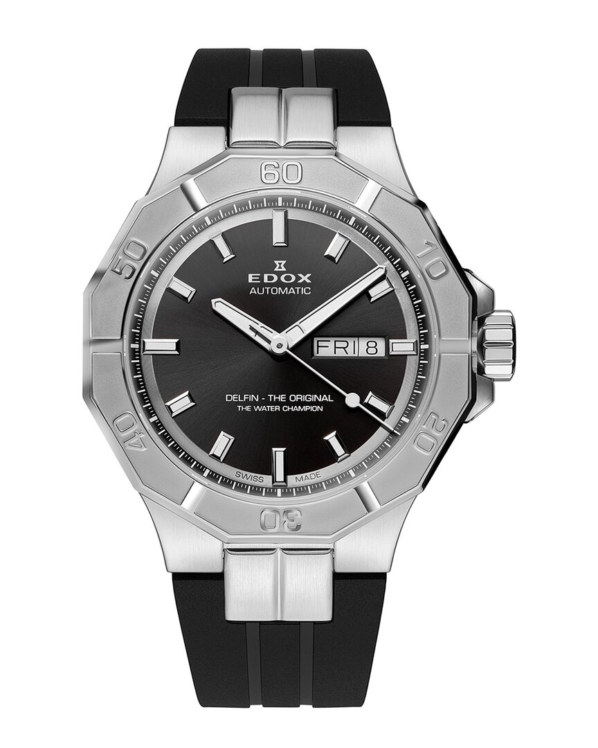 Edox Men's Delfin The Original Watch In Black