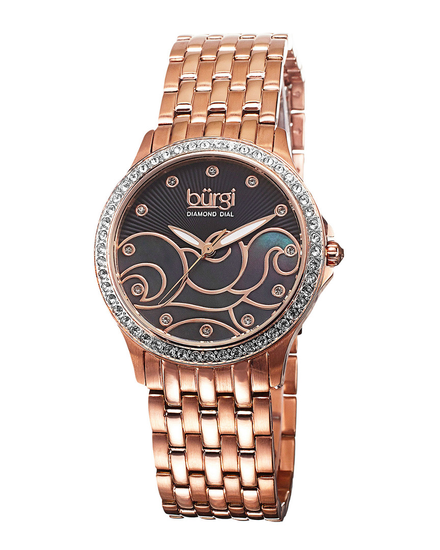 Burgi Women's Diamond Dial Watch