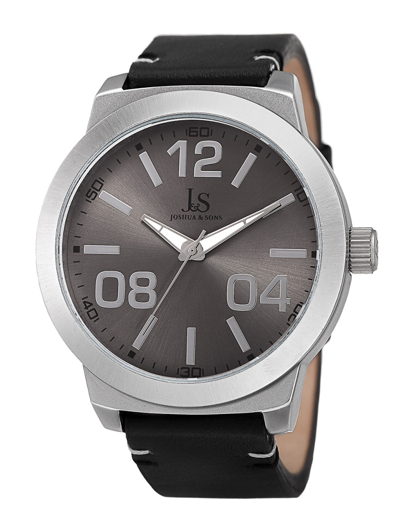 Joshua And Sons Joshua & Sons Men's Genuine Leather Watch