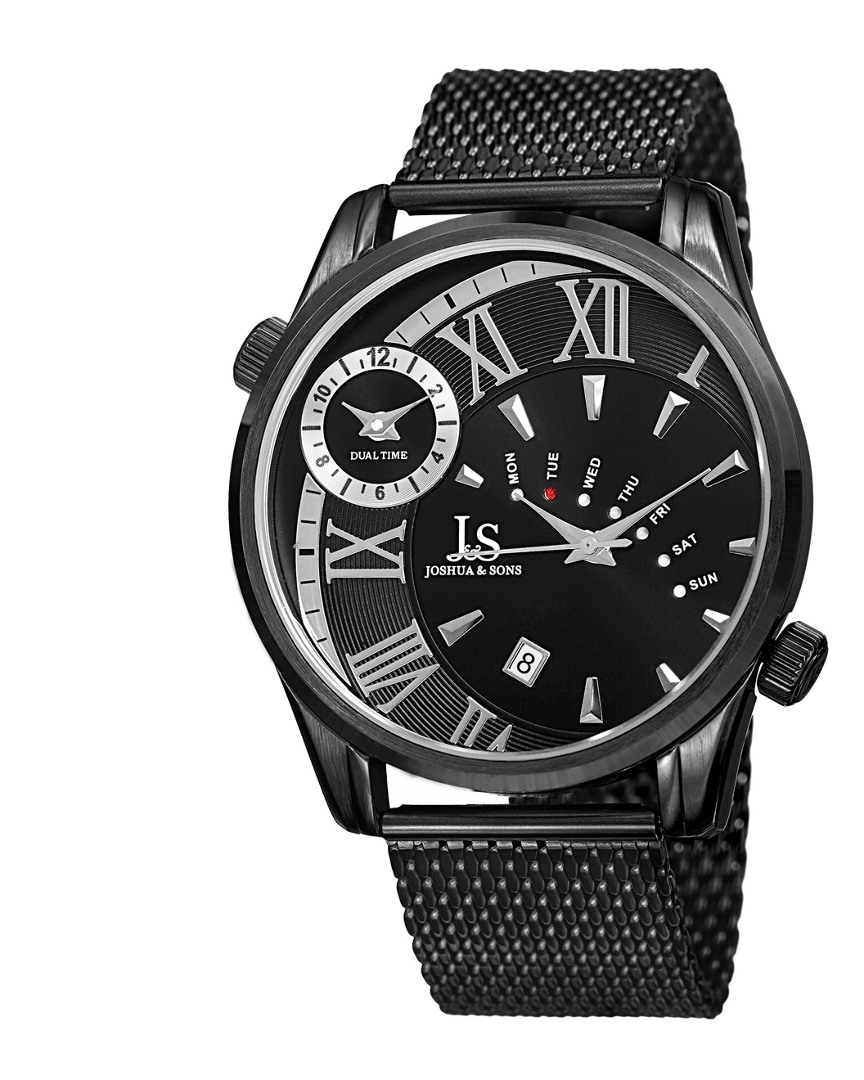 Joshua And Sons Joshua & Sons Men's Stainless Steel Watch In Black