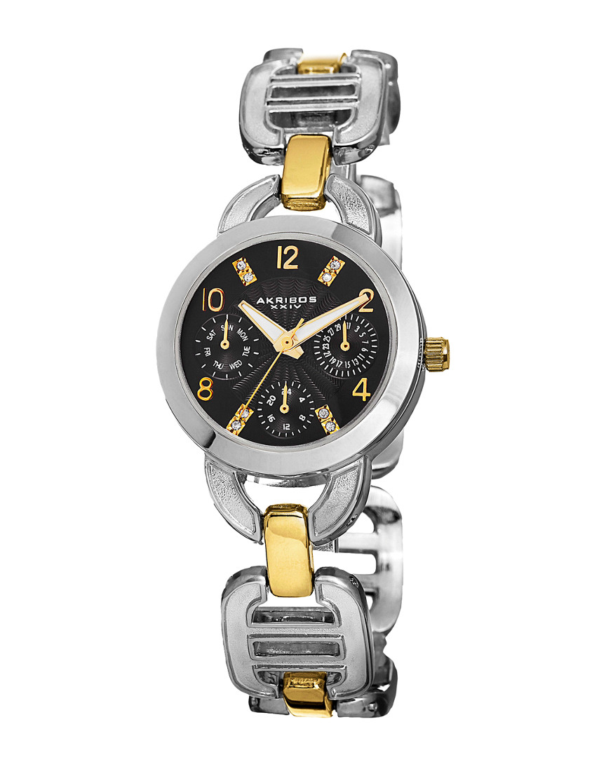 Akribos Xxiv Women's Link Diamond Watch