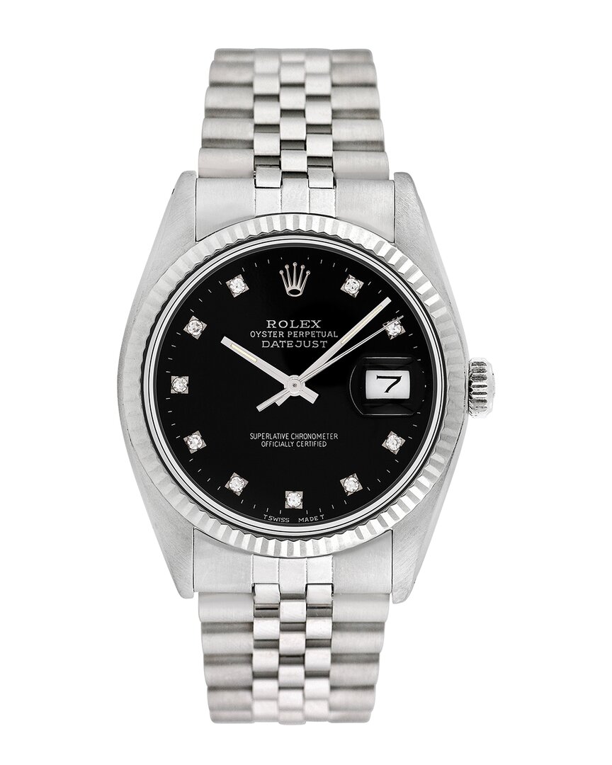 Shop Rolex Mens Datejust Diamond Watch, Circa 1980s (authentic )