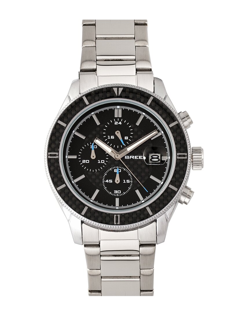 Breed Maverick Chronograph Men's Watch With Date In Silver Tone/black