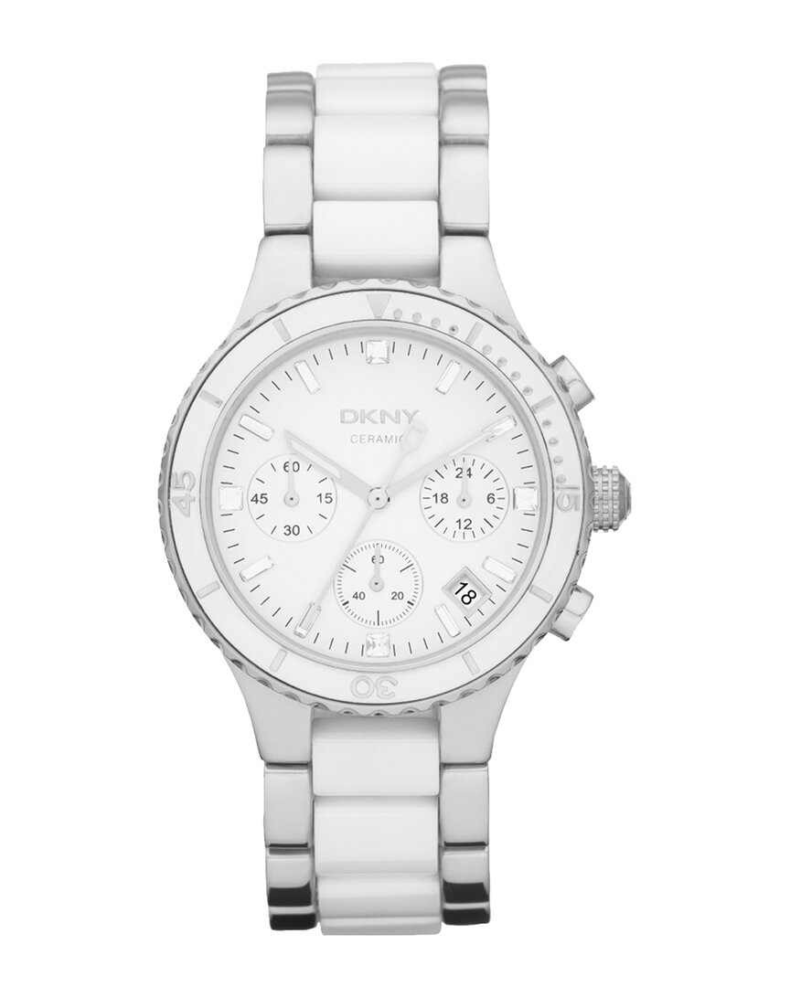 Dkny Women's Chronograph White Dial Watch