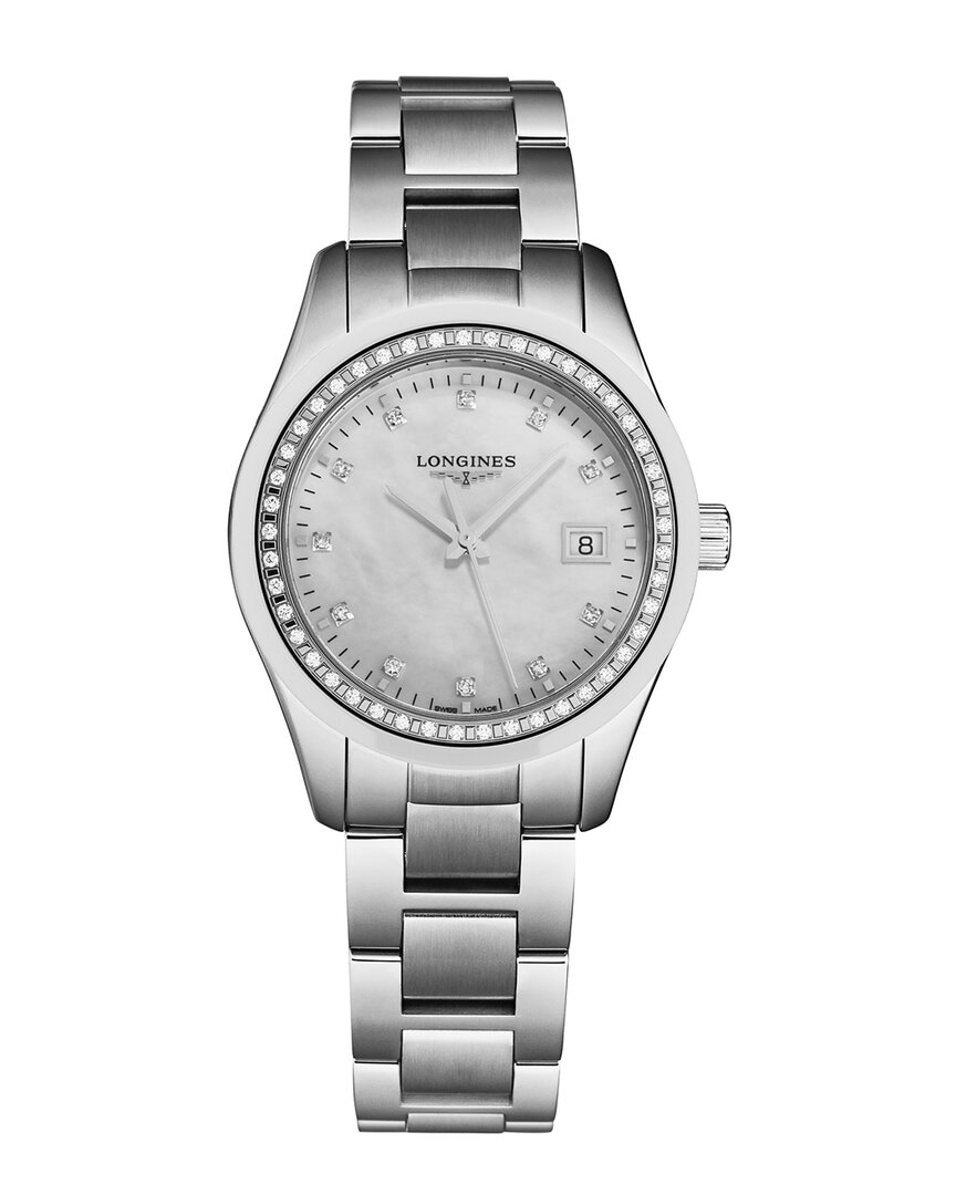 Longines Women's Conquest Diamond Watch In Metallic