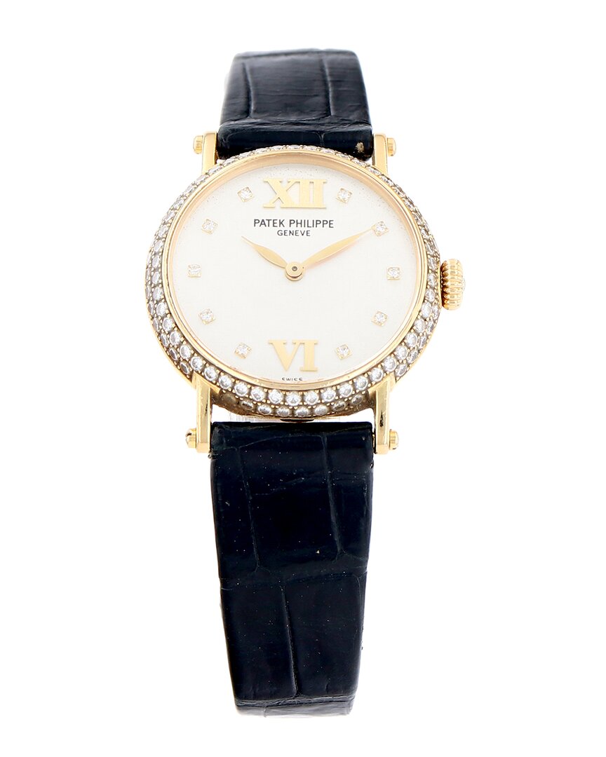 Shop Patek Philippe Women's Calatrava Diamond Watch Circa 2000s (authentic )