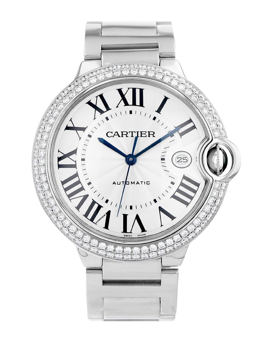 Shop Cartier Men's Ballon Bleu Diamond Watch Circa 2010s (authentic )
