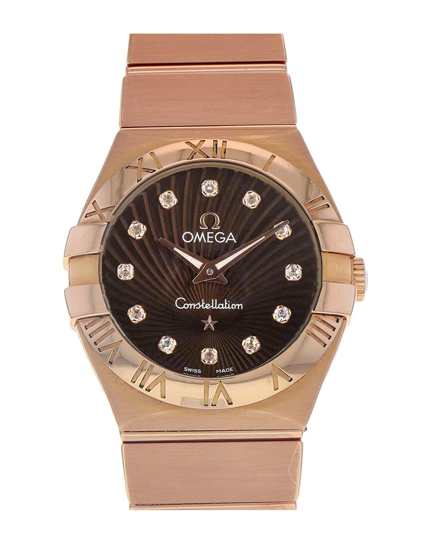 Shop Omega Women's Constellation Diamond Watch Circa 2010s (authentic )