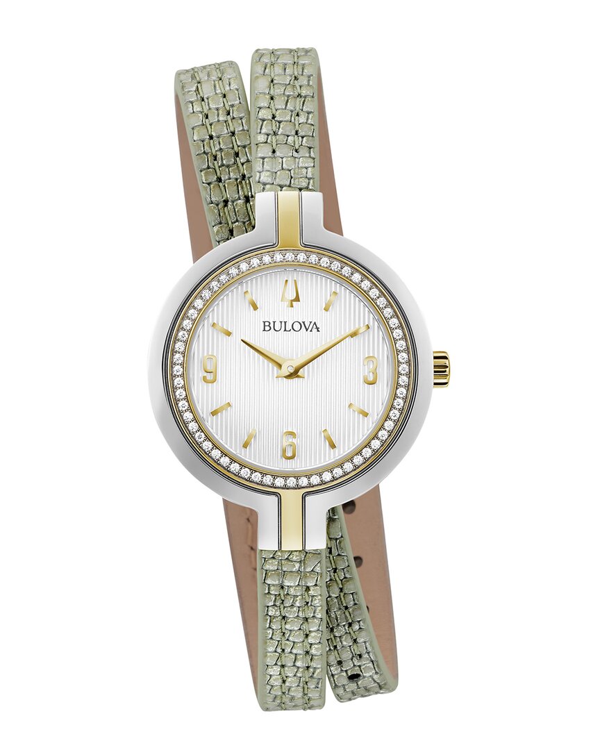 Bulova Women's Diamond Watch In Gold