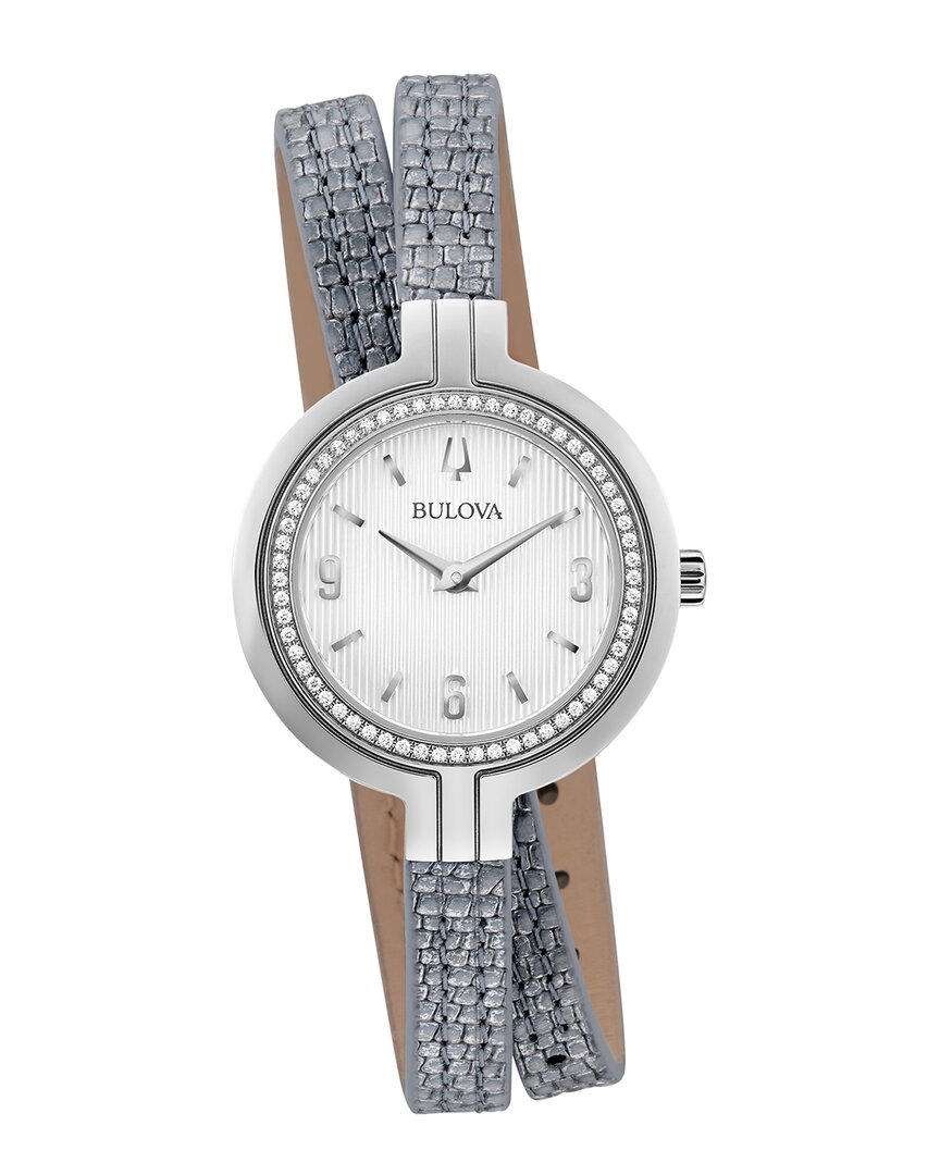Bulova Women's Diamond Watch In Gray