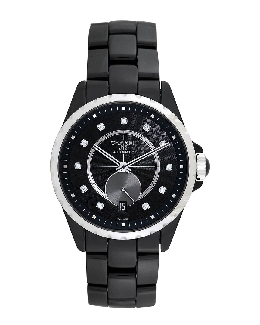 Pre-owned Chanel Unisex J12 Diamond Watch