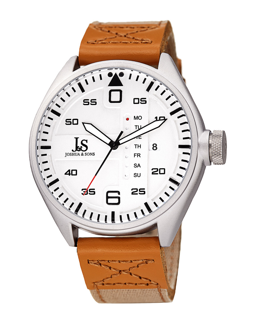 Joshua And Sons Joshua & Sons Men's Leather Watch