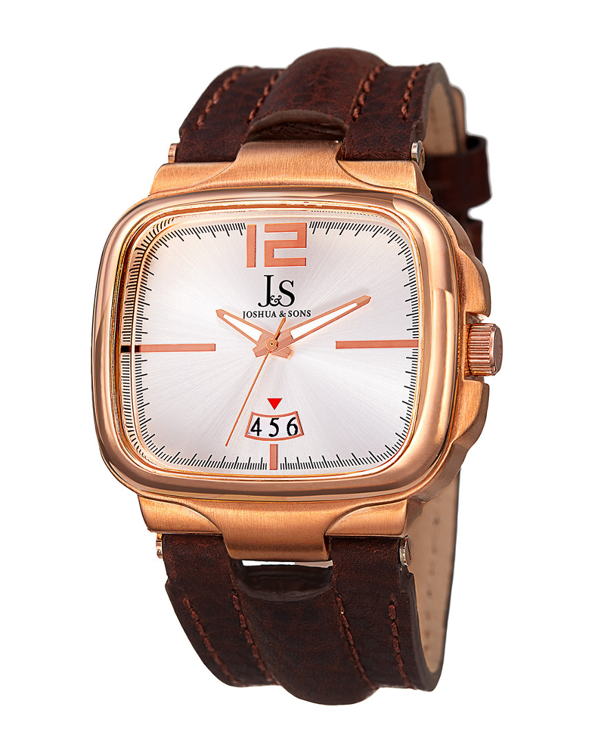Joshua And Sons Joshua & Sons Men's Leather Watch