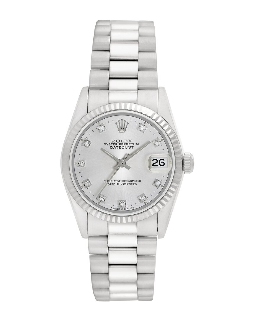 Shop Heritage Rolex Rolex Midsize President Diamond Watch, Circa 1990s (authentic )
