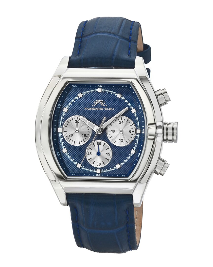 Porsamo Bleu Roman Quartz Blue Dial Men's Watch 1292erol In Blue / Silver