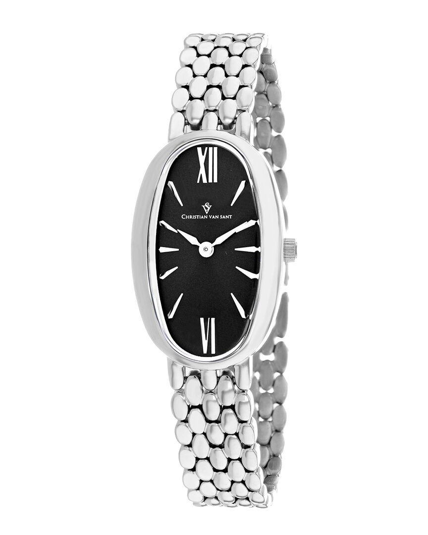 Christian Van Sant Lucia Quartz Black Dial Ladies Watch Cv1811