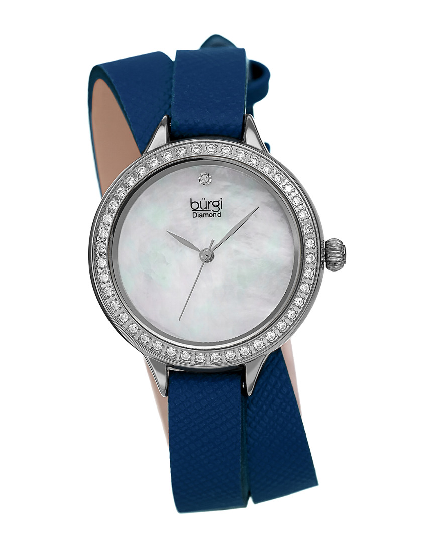 Burgi Women's Leather Watch