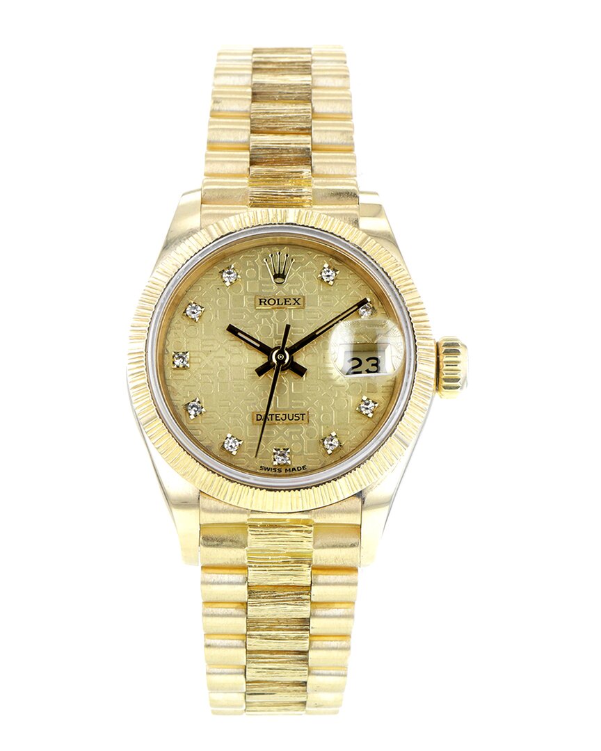 Heritage Rolex Rolex Women's Datejust 26mm Diamond Watch (authentic ) In Gold