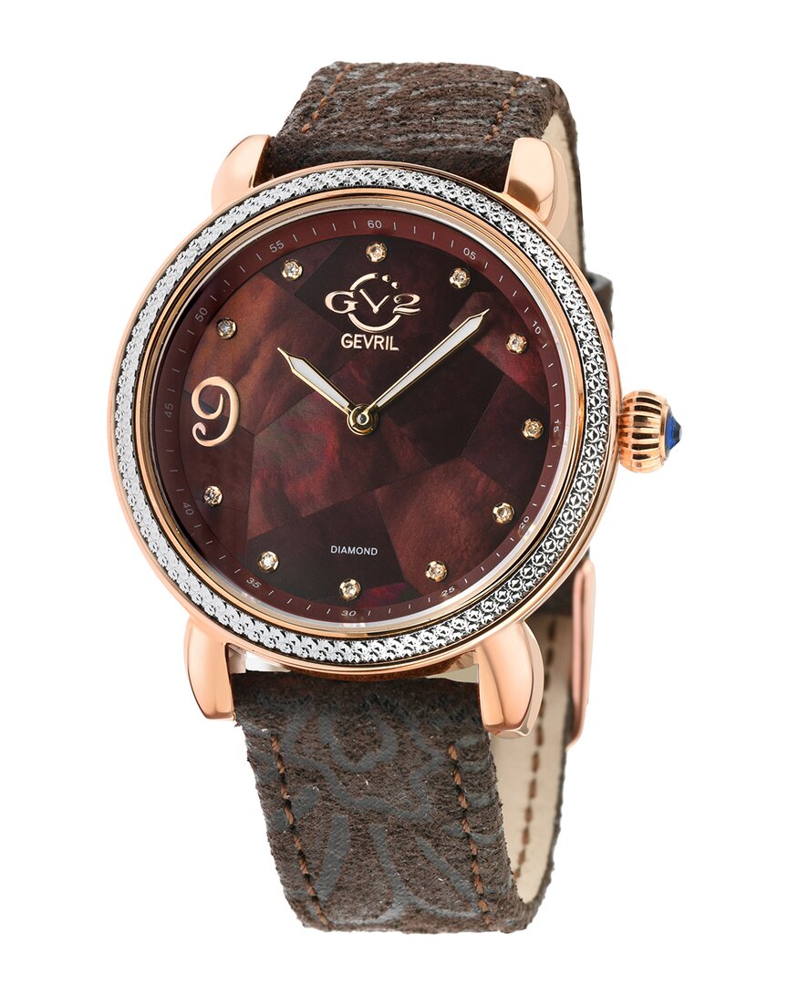 Shop Gv2 Women's Ravenna Floral Diamond Watch