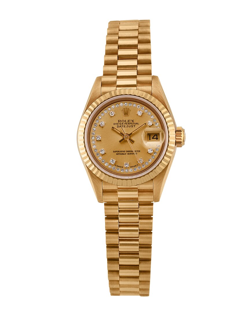 Shop Heritage Rolex Rolex Women's President Diamond Watch, Circa 1980s (authentic )