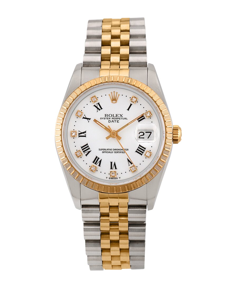 Heritage Rolex Rolex Men's Datejust Diamond Watch In Metallic