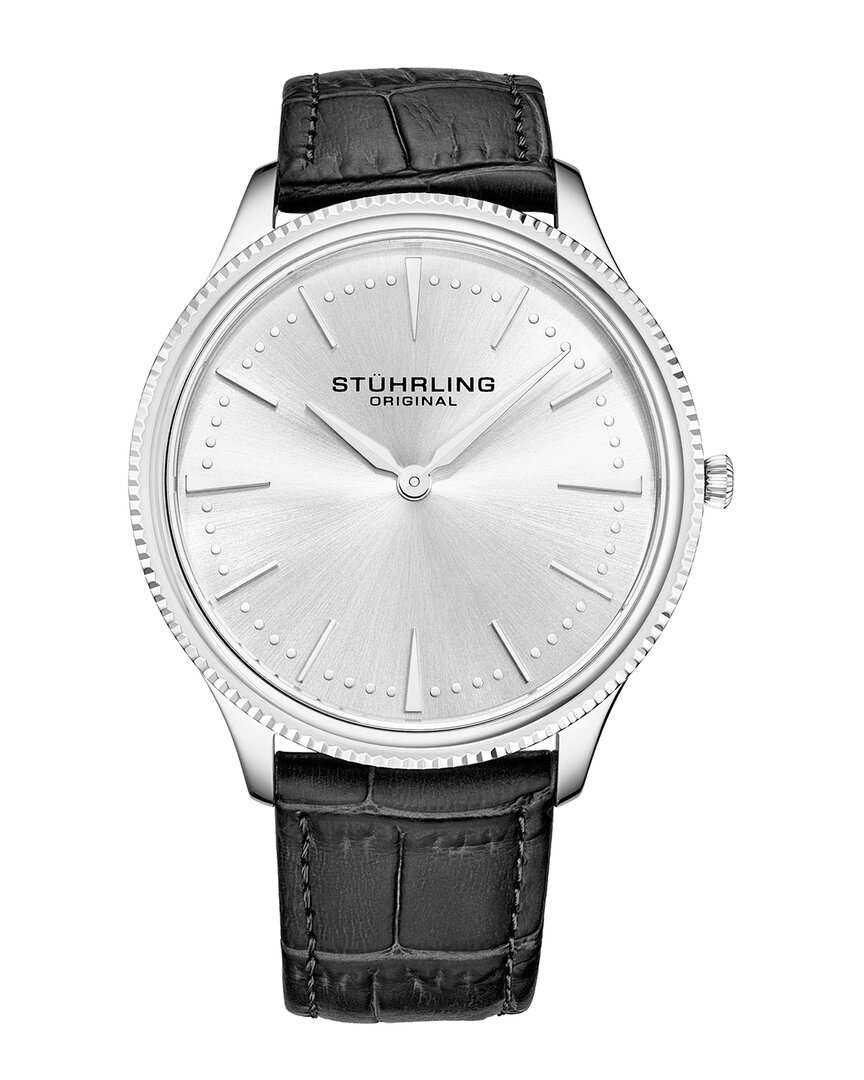 Stuhrling Original Symphony Silver-tone Dial Men's Watch M15877 In Black / Silver