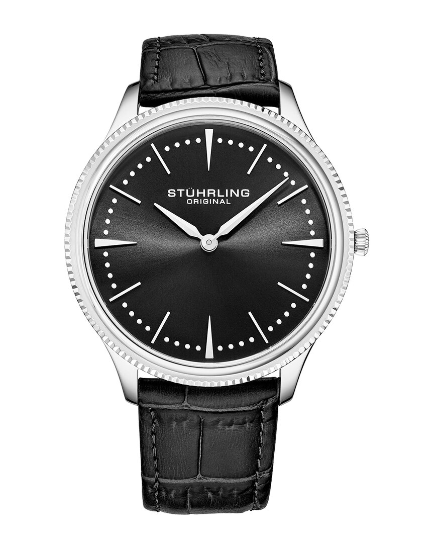 Stuhrling Original Symphony Black Dial Men's Watch M15879 In Black / Silver