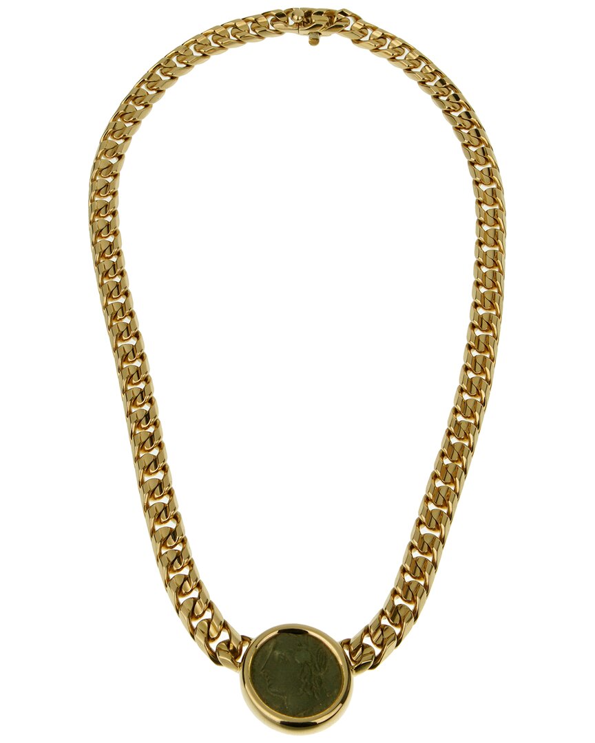Bvlgari Bulgari 18k Monete Necklace (authentic ) In Green