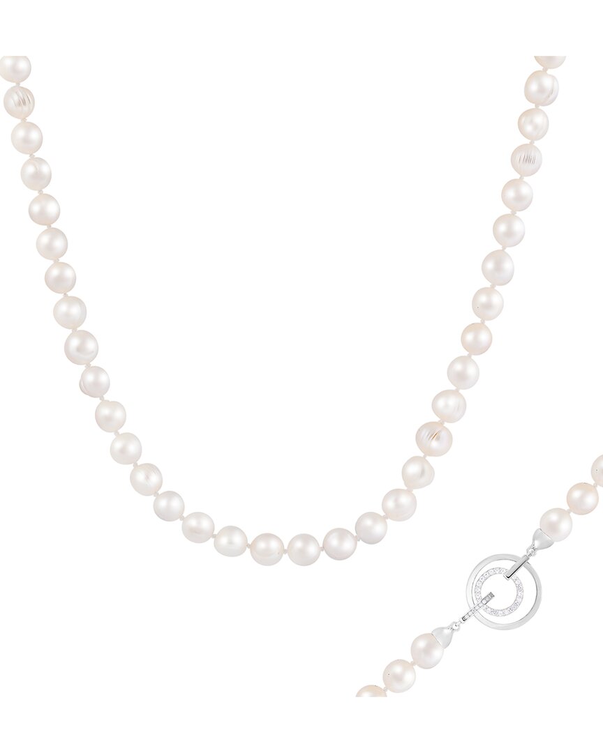 Splendid Pearls Silver 7-8mm Pearl Necklace