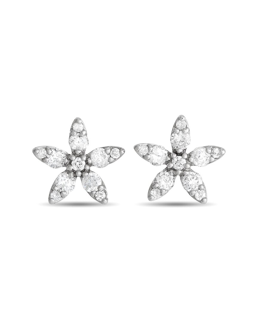 Diamond Select Cuts 14k 0.60 Ct. Tw. Diamond Flower Earrings In White