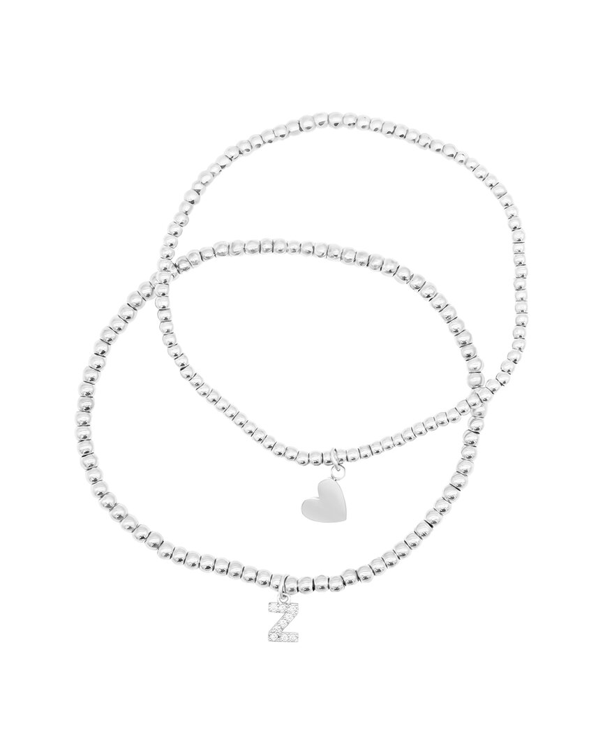 Adornia Cz Initial Stretch Bracelet