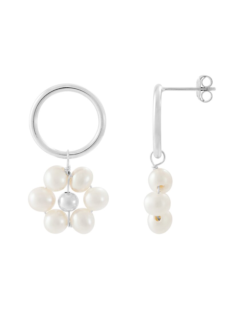 Splendid Pearls Silver 4-5mm Pearl Earrings