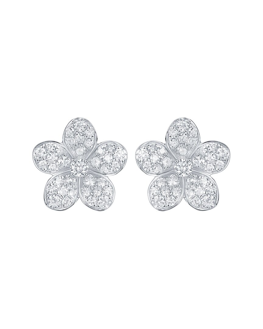 Sabrina Designs 14k 0.83 Ct. Tw. Diamond Flower Studs