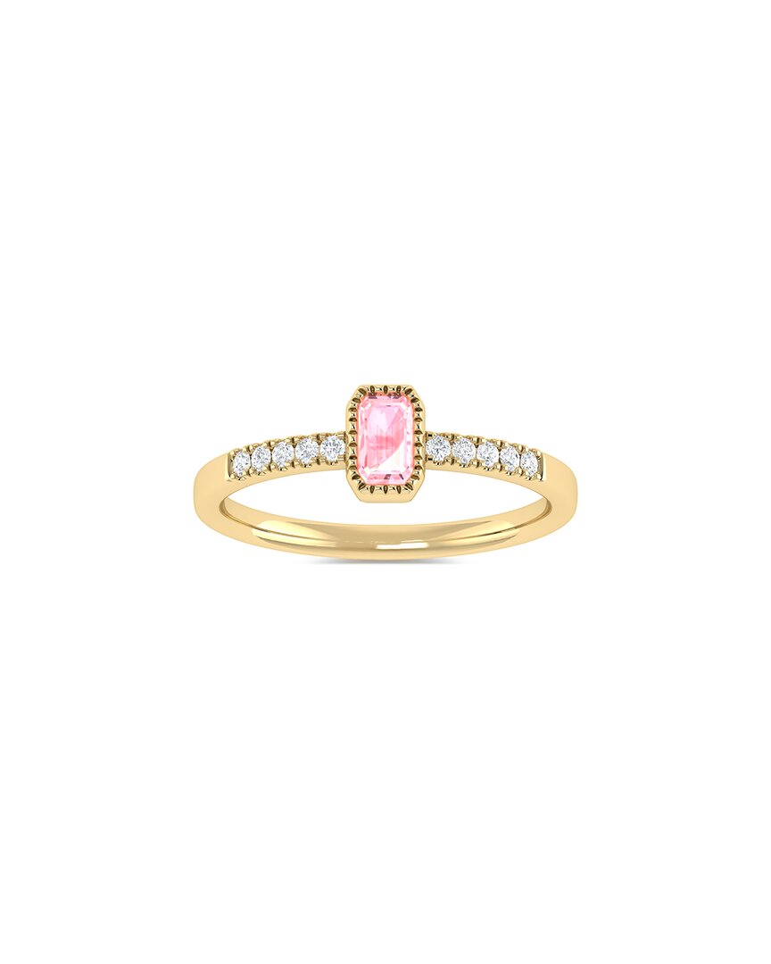 Sabrina Designs 14k 0.44 Ct. Tw. Diamond & Pink Tourmaline Ring