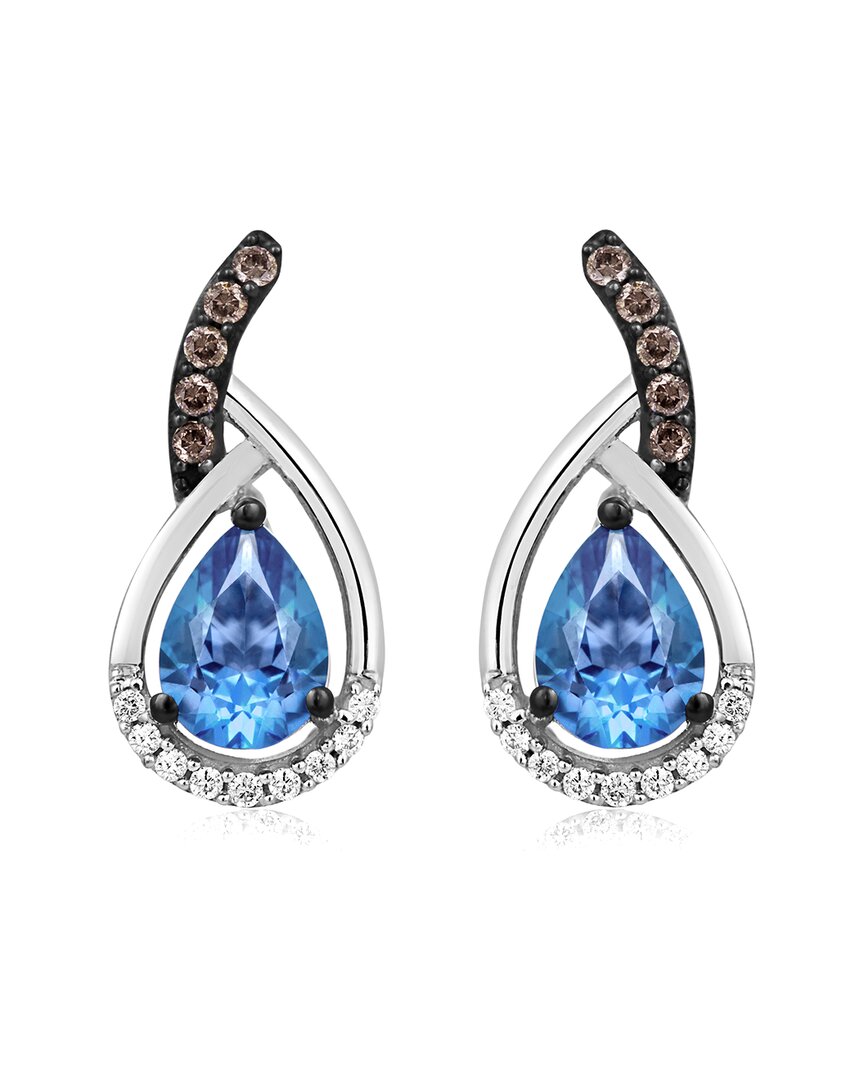 Le Vian 14k 0.70 Ct. Tw. Diamond & Topaz Earrings