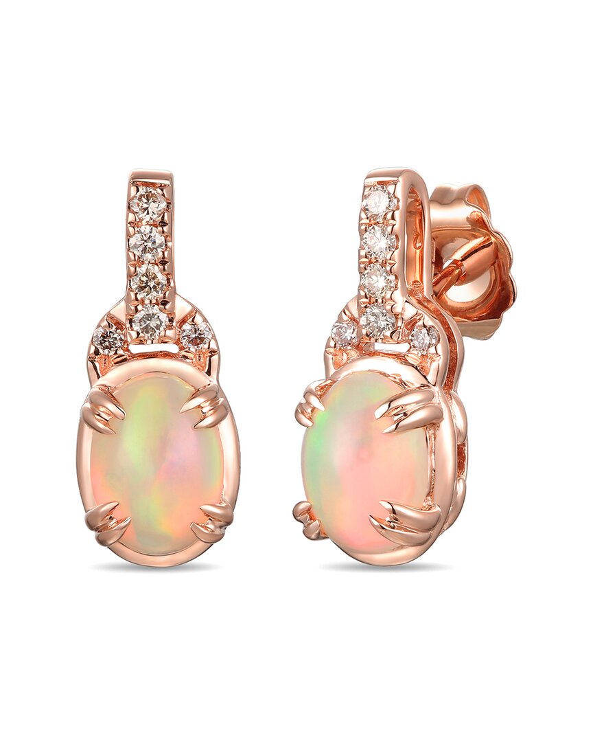 Le Vian 14k 0.46 Ct. Tw. Diamond & Opal Earrings