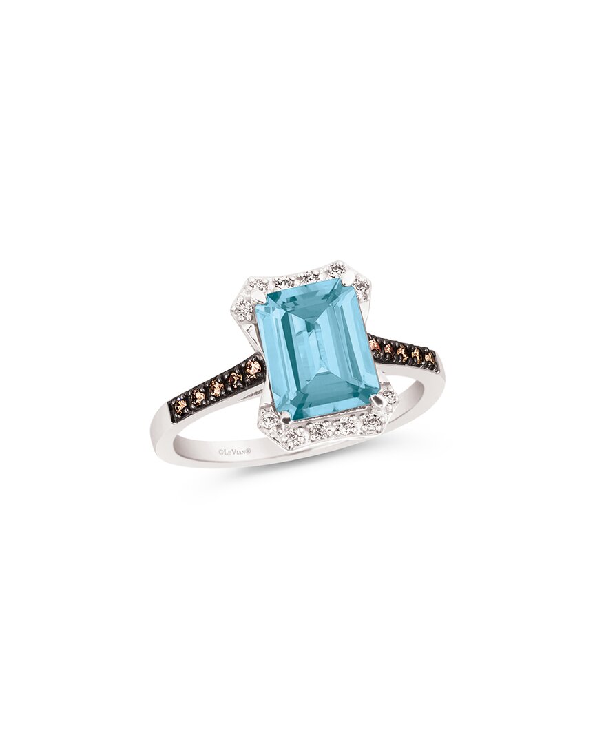 Le Vian 14k 1.80 Ct. Tw. Diamond & Aquamarine Eternity Ring