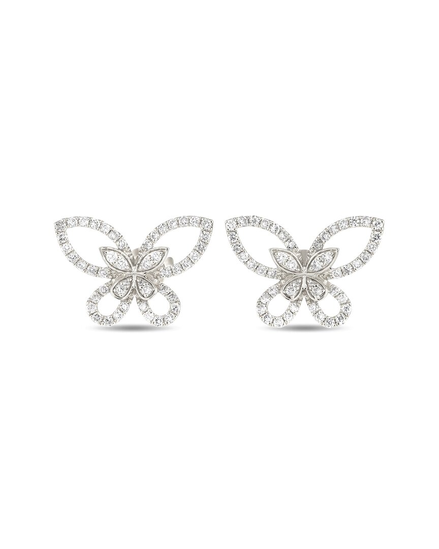 Diamond Select Cuts 18k 0.75 Ct. Tw. Diamond Butterfly Earrings