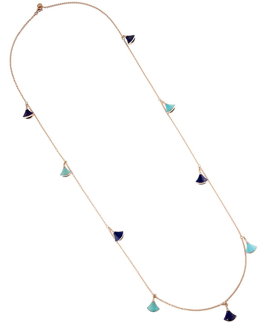 Bulgari 18k 0.19 Ct. Tw. Diamond & Gemstone Divas Dream Necklace (authentic )
